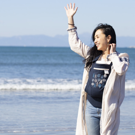 sun&beach 抱っこ紐　新品込み6点フルセット　デニム サンアンドビーチ(sun&beach)デニムネイビー(OM-1)新生児から3歳